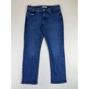 Levi's Classic Straight Jeans Womens 12 Blue Medium Wash‎ Mid Rise Stretch Denim